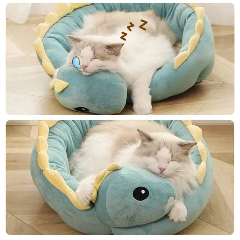 Lit Chaud avec Dinosaure Adorable POUR CHAT - UNIVERS ANIMALS