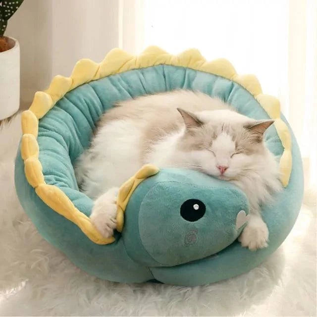 Lit Chaud avec Dinosaure Adorable POUR CHAT - UNIVERS ANIMALS