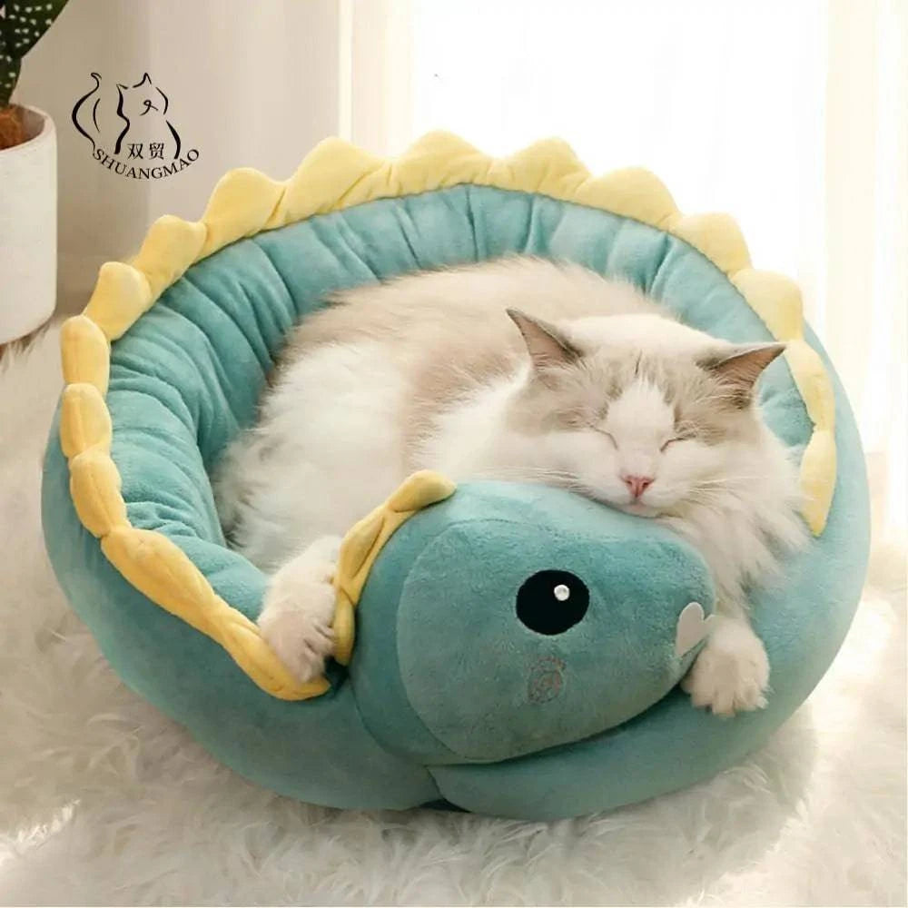 Lit Chaud avec Dinosaure Adorable POUR CHAT - UNIVERS ANIMALS