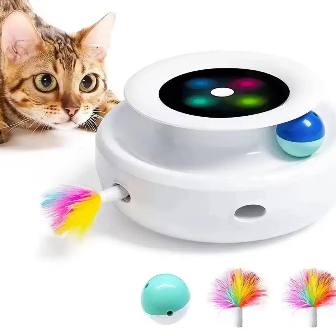 plume rotative, lumières LED Jouet interactif pour chat - UNIVERS ANIMALS
