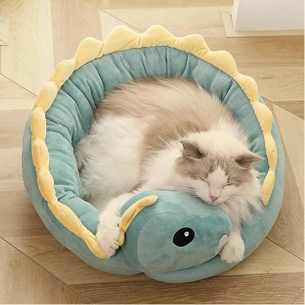 Lit Chaud avec Dinosaure Adorable POUR CHAT - UNIVERS ANIMALS